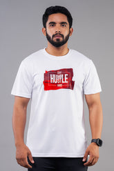 MINIMAL BUZZ STAY HARD GRAPHIC T-SHIRTS - WHITE (D)